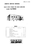 Onkyo A7022 OEM Service