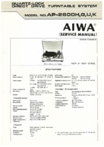 AIWA AP2600G OEM Service