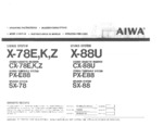 AIWA X78E OEM Owners