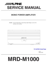 Alpine MRD-M1000 OEM Service
