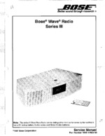 Bose WaveRadio III OEM Service