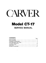 Carver CT17 OEM Service