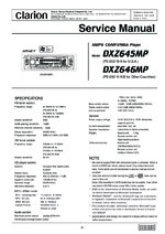 Clarion DXZ646MP OEM Service