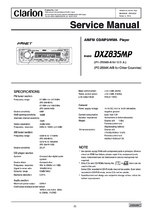 Clarion DXZ835MP OEM Service