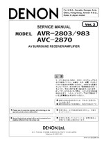 Denon AVR2803 OEM Service