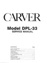 Carver DPL33 OEM Service