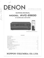 DENON AVC2800 OEM Service