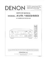 DENON AVR-683 OEM Service