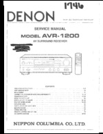 DENON AVR2800 OEM Owners