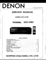 DENON DCD3560 OEM Service