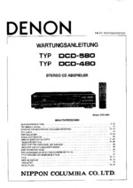 DENON DCD580 OEM Service