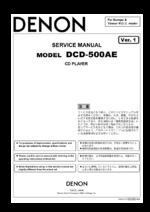 DENON DCD500AE OEM Service