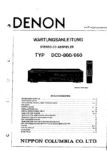 DENON DCD860 OEM Service