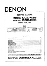 DENON DCD335 OEM Service