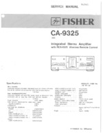 Fisher CA9325 OEM Service