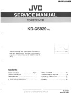 JVC KD-GS929 OEM Service