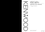 KENWOOD KAC8070 OEM Owners