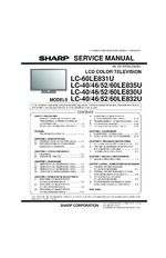 SHARP LC60LE835U Service Guide