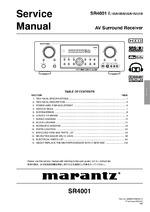 Marantz SR4001 OEM Service