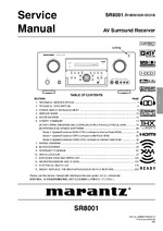 Marantz SR8001U1B OEM Service