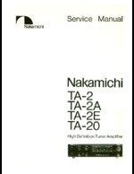 Nakamichi TA20 OEM Service