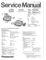 Panasonic SLS650 OEM Service