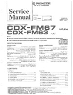 PIONEER CDX-FM67 OEM Service