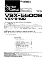 PIONEER VSX-5500S OEM Service