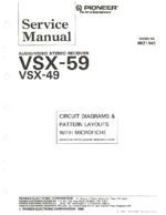 PIONEER VSX-49 Schematic Only