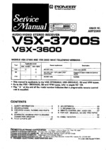 PIONEER VSX3700S OEM Service