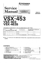 Pioneer VSX-453 OEM Service