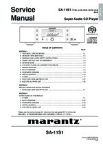 Marantz SA11S1 OEM Service