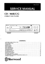 Sherwood CD-980C OEM Service