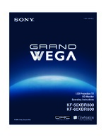 Sony KF50XBR800 OEM Owners