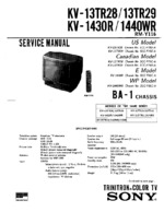 Sony KV13TR29 OEM Service