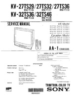 Sony KV27TS29 OEM Service