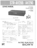 SONY STR-AV290 OEM Service