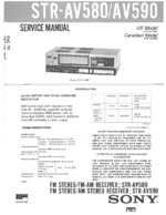 SONY STR-AV590 OEM Service