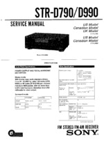 SONY STR-D790 OEM Service