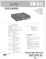 SONY XM641 OEM Service