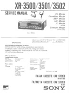SONY XR3502 OEM Service