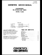 Onkyo T4000 OEM Service