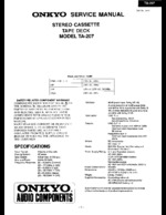 Onkyo TA207 OEM Service
