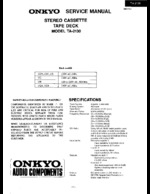 Onkyo TA2130 OEM Service