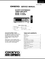 Onkyo TX8210R OEM Service