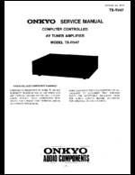 Onkyo TXRV47 OEM Service