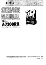 Teac A-7300RX OEM Service