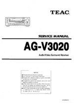 Teac AG-V3020 OEM Service