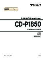 Teac CD-P1850 OEM Service