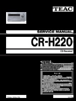 Teac CR-H220 OEM Service